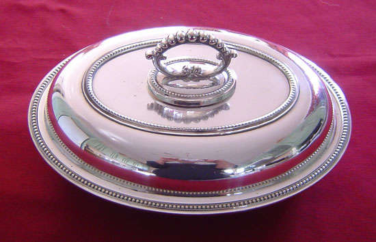 Edwardian silver plated entree dish