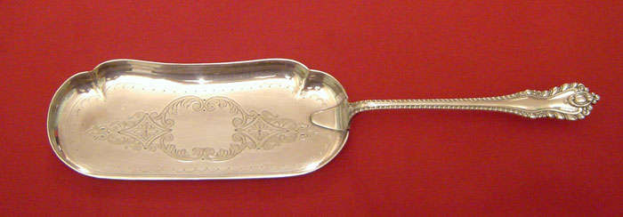 Victorian silver plated crumb scoop - Walker and Hall