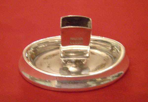 Most unusual silver plated match strike