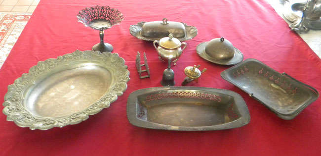 Collection of silver plated metalware