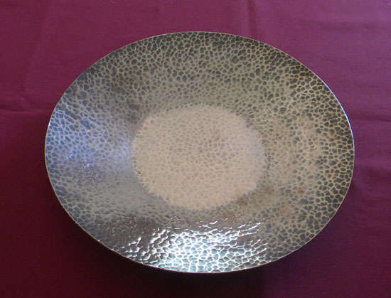 Large copper fruit bowl