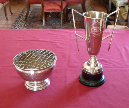 Two large floating trophies