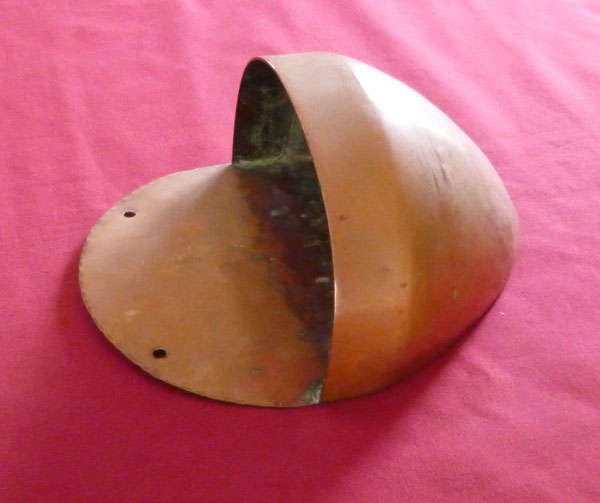 Old copper wall planter