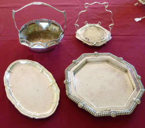 Four items of silver plate