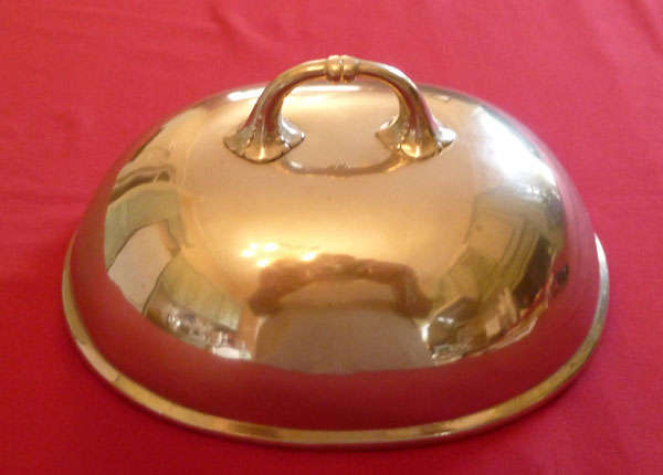 Small silver plated meat dome
