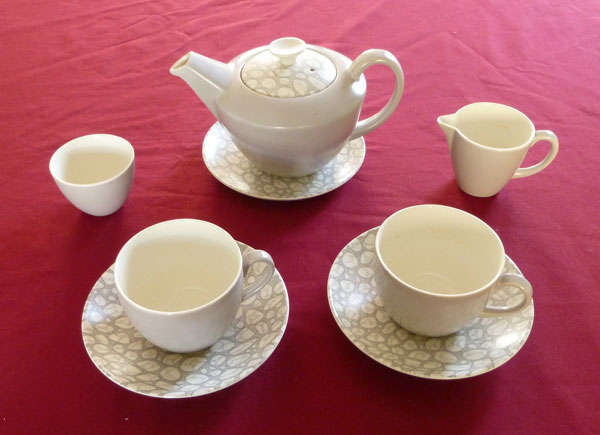 Pretty 1950s Poole breakfast set
