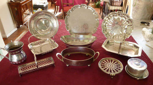 A large collection of silver plated wares