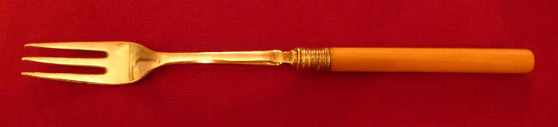 Victorian bone handled pickle fork
