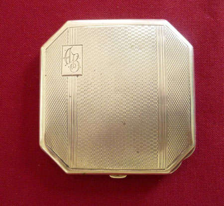 Art deco silver compact