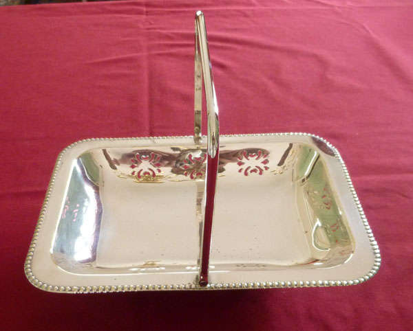 Silver plated fruit basket