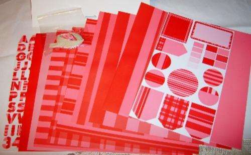 LOVELY "STRIPE IN A KIT" SCRAPBOOKING KIT