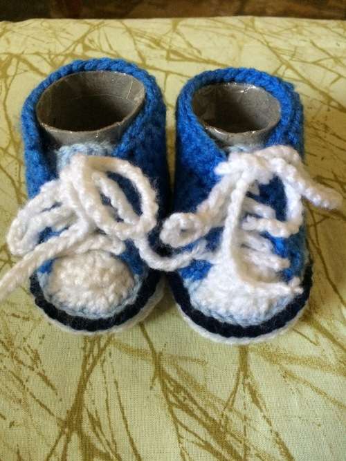 Crocheted Baby Sneakers