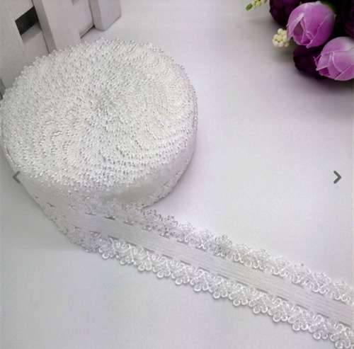 15mm Fancy Elastic - White Lace