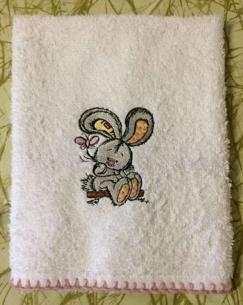 'Tatty' Bunny Burp Nappy (Spoegdoek)