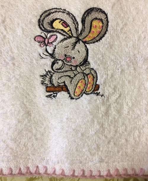 'Tatty' Bunny Burp Nappy (Spoegdoek)