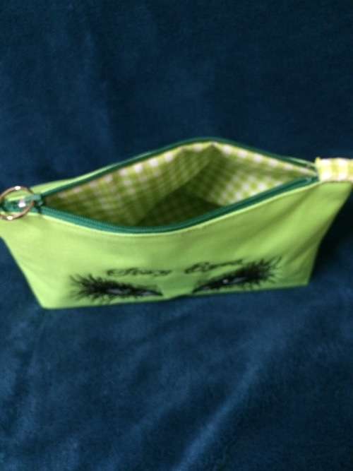 Embroidered Make Up Bag - Waterproof Canvas - Fully Lined