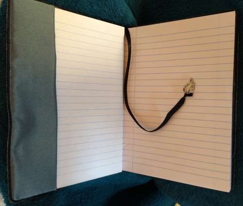 Removable Quilted and Embroidered Note Book Cover - A5