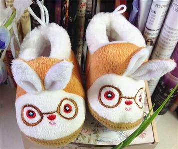 Cutest Warm Winter Baby Slippers - Beige Bunnies - 6 to 12 Months