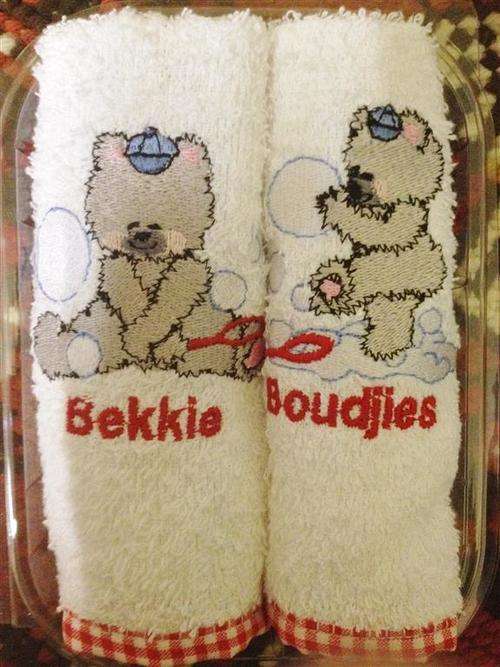 Scruffy Bear Face Cloth Set for Baby