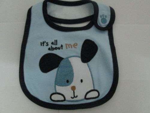Carter's Appliqued Bib for a Baby Boy - Puppy