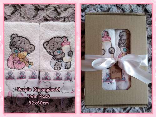 YOUR COLOUR, YOUR THEME - Embroidered Twin Pack Burpies (Spoegdoeke)