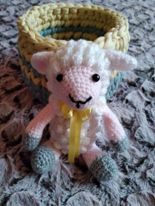 Baby Gift Set - In TShirt Yarn Basket