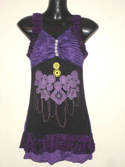 Hot Purple Summer Top :Size L (With Amazing Shipping) PLUS FREE Purple Tights