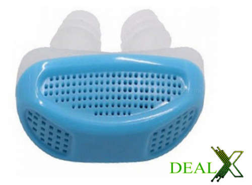 Mini Anti Snore Silicone Relieve Snoring Device - Blue