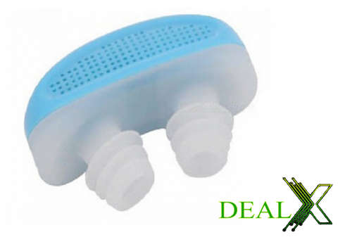 Mini Anti Snore Silicone Relieve Snoring Device - Blue