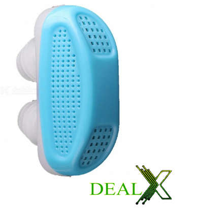 Mini Anti Snore Silicone Relieve Snoring Device - Blue