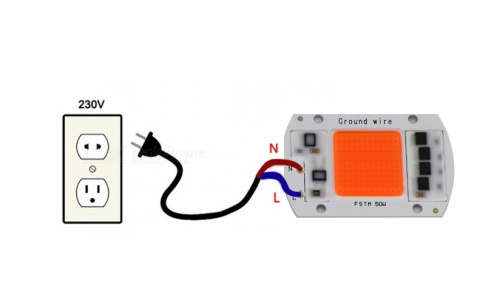 Portable 50W AC220V LED Grow Chip with Full Spectrum 380nm-840nm for Indoor LED Grow Light