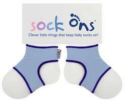 Blue Sock Ons! Clever Little Things That Keep Baby's Socks On!! 0-6months