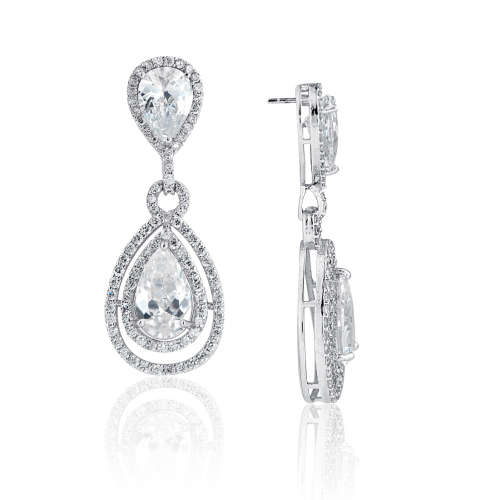 Sophisticated CZ Drop Earrings