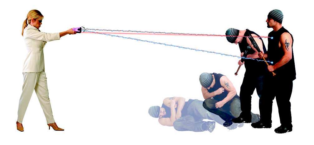 Self Defence Taser Shooting Stun Gun with Three Cartridges, 800000V