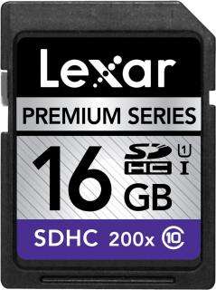 LEXAR 16GB 200x Premium Series SDHC UHS-I Memory Card (Class 10)