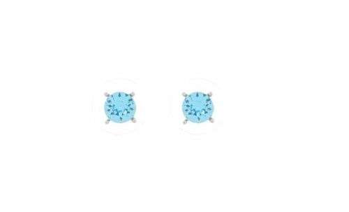 Swarovski 6mm Stud Earings Blue