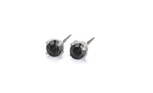 Swarovski 6mm Stud Earings Black