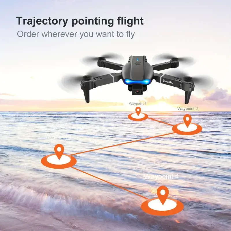 E99 Drone With Camera, Dual Foldable RC Quadcopter Altitude Hold, Remote Control Toys For Beginners