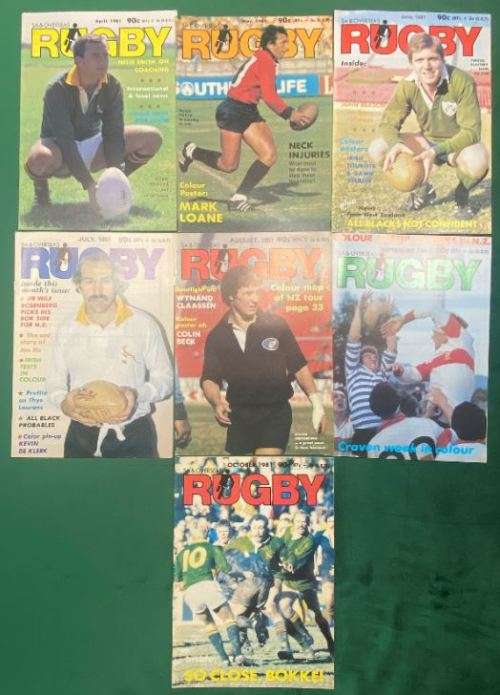1981 SA & International Rugby magazines - bundle of magazines