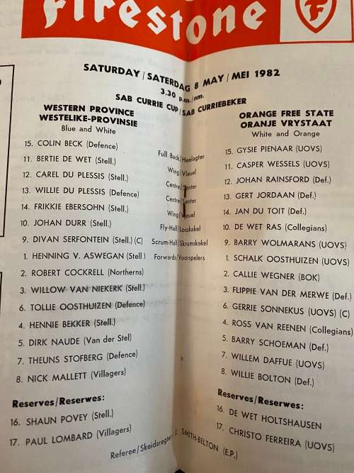 1982 SA Rugby Yearbook