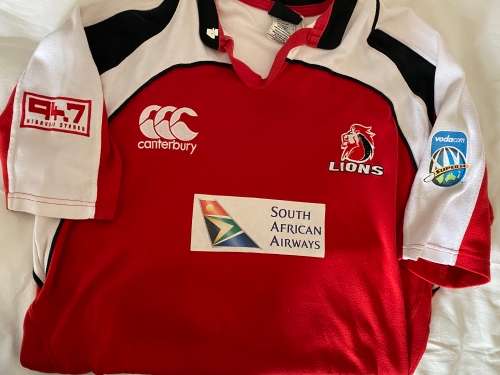 Super 14 Match Worn Lions Rugby Jersey - Jannes Labuschagne
