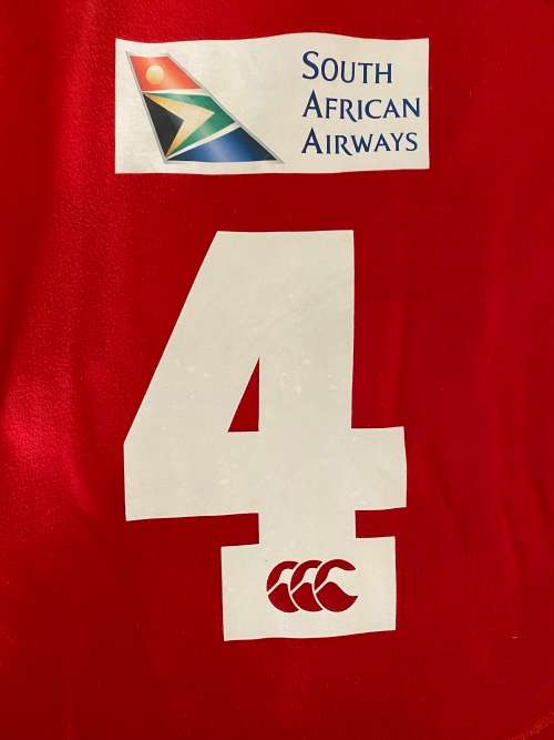 Super 14 Match Worn Lions Rugby Jersey - Jannes Labuschagne