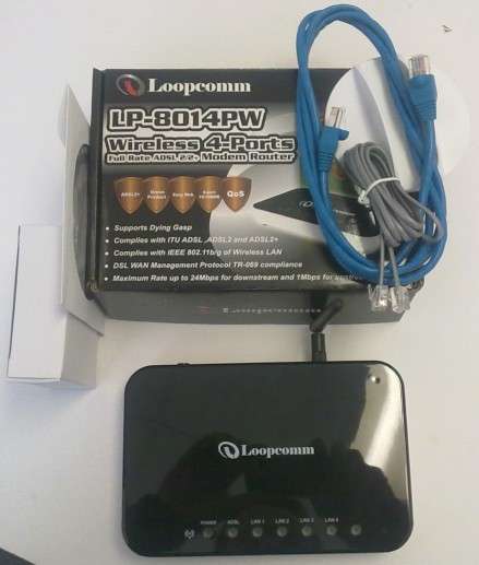 Loopcomm ADSL Router + Wireless + 4 Port Lan