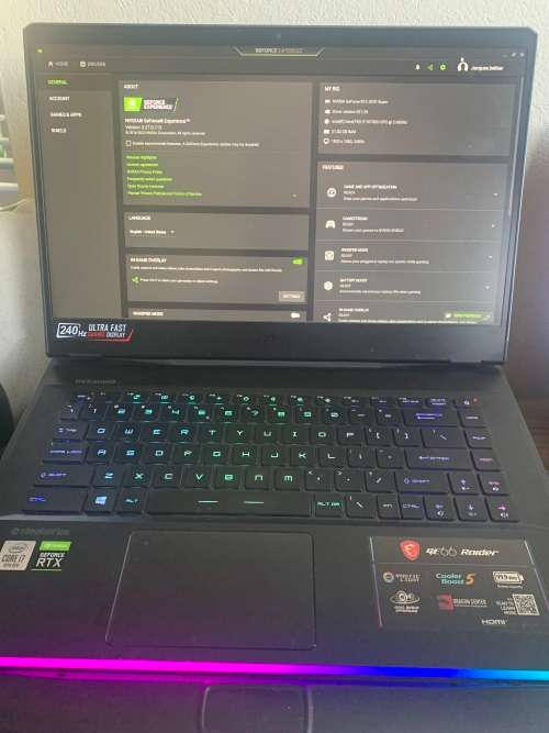 MSI GE66 Raider Gaming Laptop RTX 2070 super