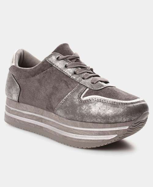 Ladies Rock Micro Sneakers Pewter