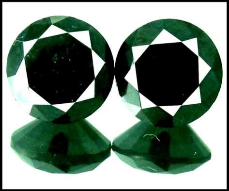 Black Diamonds, 3.01cts Matching Pair