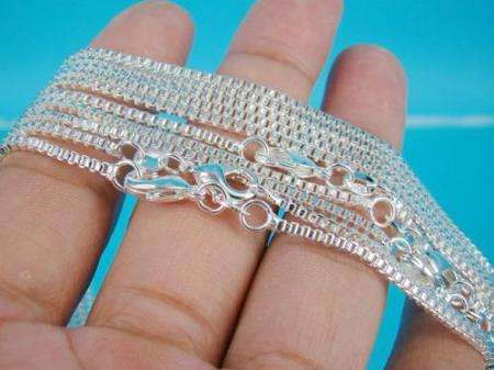 925 Sterling Silver Box Necklace