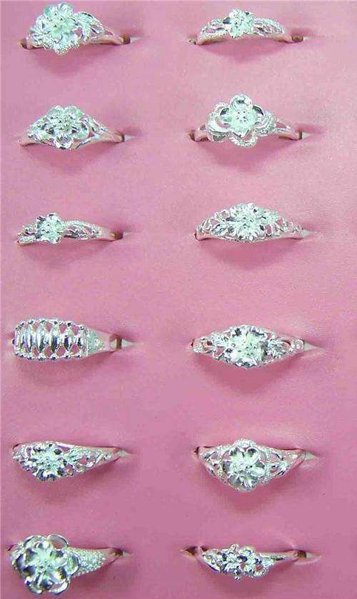 925 Sterling Silver Rings x 5