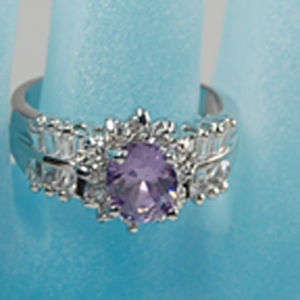 14kgp 2.5ct Purple cz  Ring