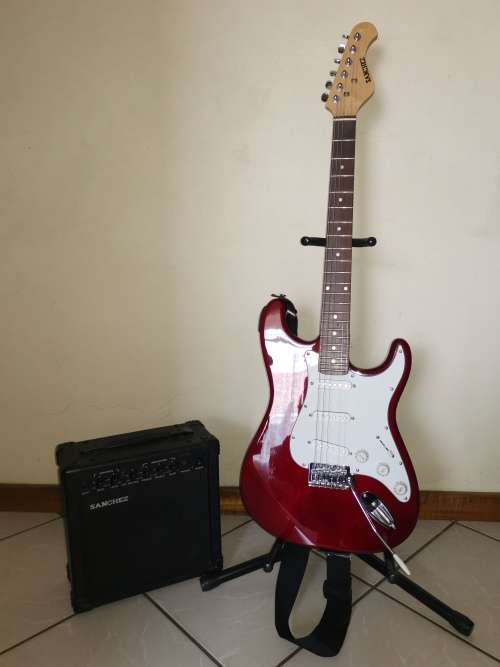 Sanchez 6 String Electric Guitar and Amplifier Bundle bobshop .za